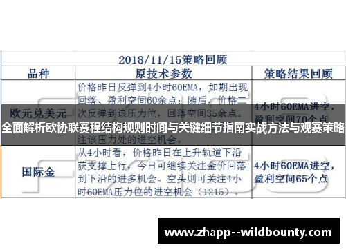 全面解析欧协联赛程结构规则时间与关键细节指南实战方法与观赛策略